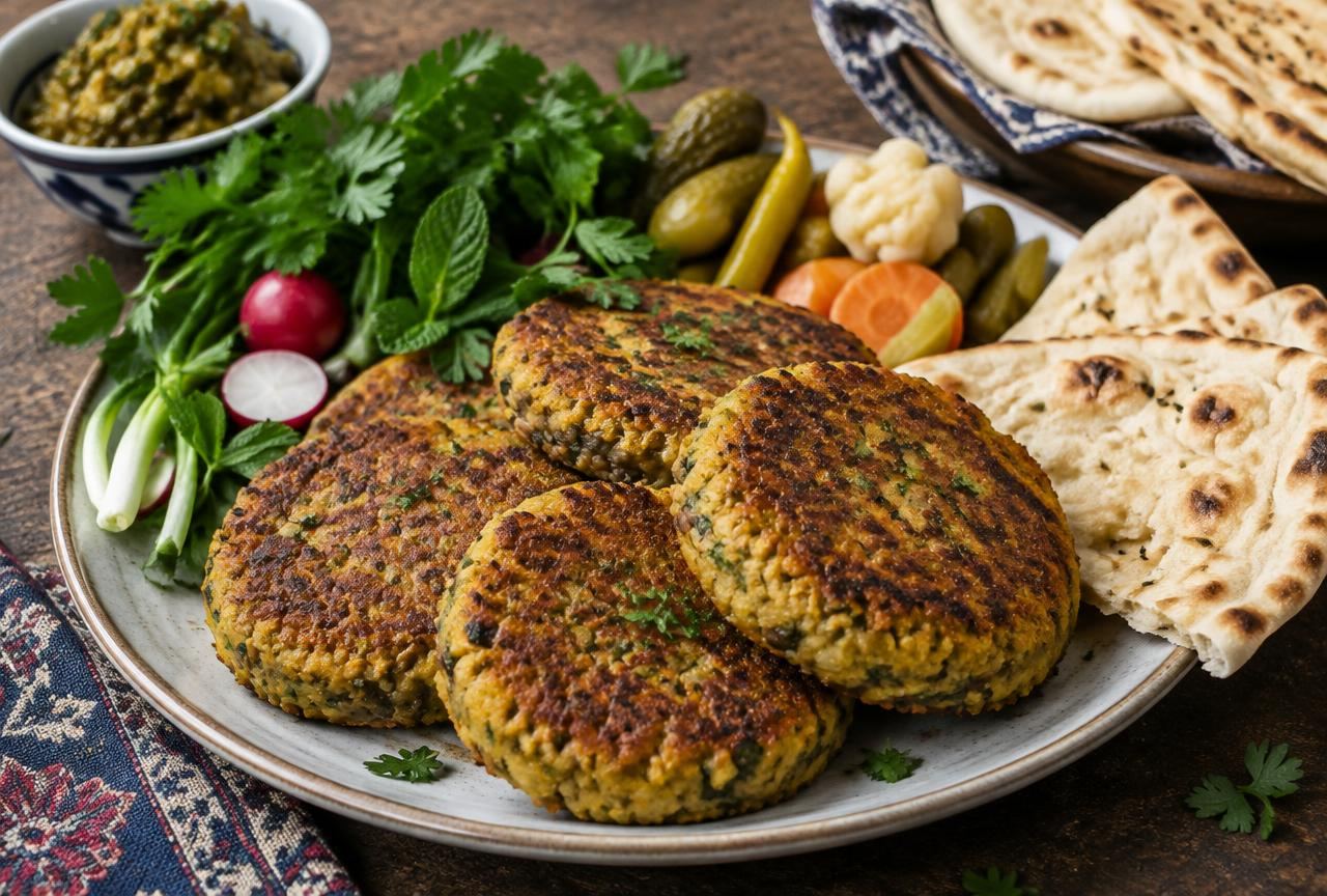 کتلت گیاهی سیبزمینی و عدس